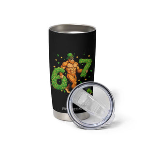 67 St Patricks Day Tumbler Cup Funny Bigfoot Six Seven Shamrock Party Meme TS14 Print Your Wear