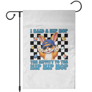 Funny Easter Bunny Garden Flag I Said A Hip Hop The Hippity To The Hip Hip Hop TS14 White Print Your Wear