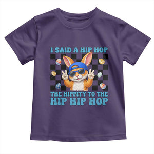 Funny Easter Bunny Toddler T Shirt I Said A Hip Hop The Hippity To The Hip Hip Hop TS14 Purple Print Your Wear