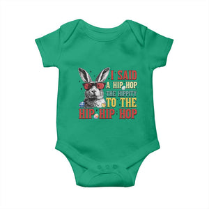 I Said A Hip Hop The Hippity To The Hip Hip Hop Baby Onesie Funny Easter Bunny Rapper Sunglasses TS14 Irish Green Print Your Wear