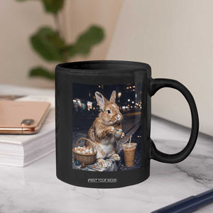 Easter Bunny Iced Coffee Coffee Mug Funny Rabbit Egg Painting TS14 Print Your Wear