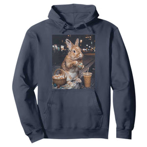 Easter Bunny Iced Coffee Hoodie Funny Rabbit Egg Painting TS14 Navy Print Your Wear