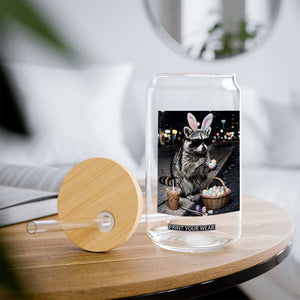 Easter Raccoon Iced Coffee Glass Can Funny Trash Panda Egg Painting TS14 Print Your Wear
