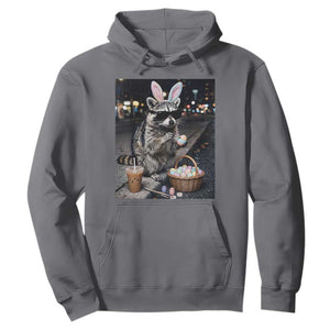 Easter Raccoon Iced Coffee Hoodie Funny Trash Panda Egg Painting TS14 Charcoal Print Your Wear