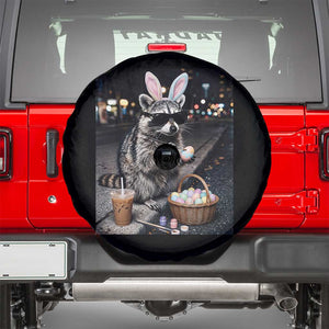 Easter Raccoon Iced Coffee Spare Tire Cover Funny Trash Panda Egg Painting TS14 Black Print Your Wear
