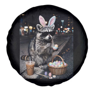Easter Raccoon Iced Coffee Spare Tire Cover Funny Trash Panda Egg Painting TS14 Print Your Wear