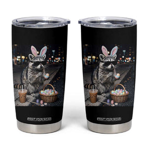 Easter Raccoon Iced Coffee Tumbler Cup Funny Trash Panda Egg Painting TS14 Black Print Your Wear