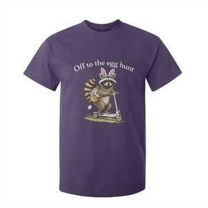 Off To The Egg Hunt T Shirt For Kid Funny Easter Raccoon TS14 Purple Print Your Wear