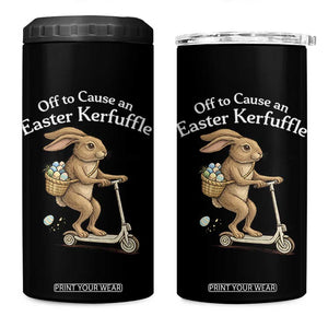 Funny Easter Bunny 4 in 1 Can Cooler Tumbler Off To The Cause an Easter Kerfuffle TS14 One Size: 16 oz Black Print Your Wear