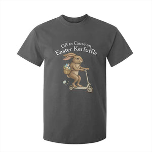 Funny Easter Bunny T Shirt For Kid Off To The Cause an Easter Kerfuffle TS14 Dark Heather Print Your Wear