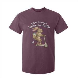 Funny Easter Bunny T Shirt For Kid Off To The Cause an Easter Kerfuffle TS14 Maroon Print Your Wear