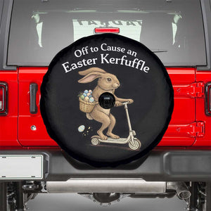 Funny Easter Bunny Spare Tire Cover Off To The Cause an Easter Kerfuffle TS14 Black Print Your Wear