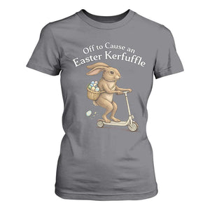Funny Easter Bunny T Shirt For Women Off To The Cause an Easter Kerfuffle TS14 Charcoal Print Your Wear