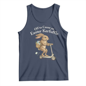 Funny Easter Bunny Tank Top Off To The Cause an Easter Kerfuffle TS14 Navy Print Your Wear
