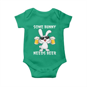Funny Easter Bunny Drinking Beer Baby Onesie Some Bunny Needs Beer TS14 Irish Green Print Your Wear