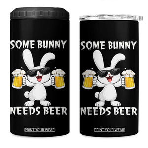 Funny Easter Bunny Drinking Beer 4 in 1 Can Cooler Tumbler Some Bunny Needs Beer TS14 One Size: 16 oz Black Print Your Wear