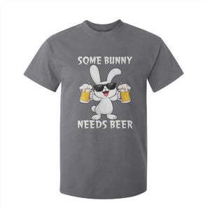 Funny Easter Bunny Drinking Beer T Shirt For Kid Some Bunny Needs Beer TS14 Charcoal Print Your Wear