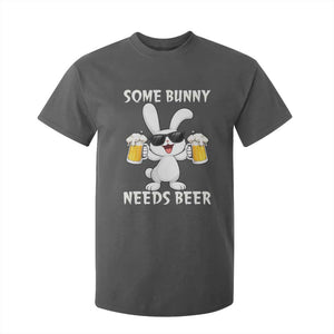 Funny Easter Bunny Drinking Beer T Shirt For Kid Some Bunny Needs Beer TS14 Dark Heather Print Your Wear