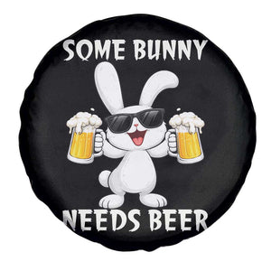 Funny Easter Bunny Drinking Beer Spare Tire Cover Some Bunny Needs Beer TS14 Print Your Wear