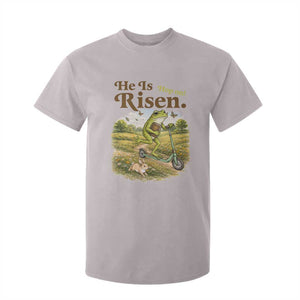 He Is Risen Hop On T Shirt For Kid Christian Easter Frog TS14 Ice Gray Print Your Wear