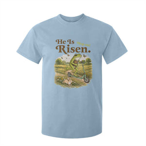 He Is Risen Hop On T Shirt For Kid Christian Easter Frog TS14 Light Blue Print Your Wear