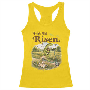 He Is Risen Hop On Racerback Tank Top Christian Easter Frog TS14 Daisy Print Your Wear