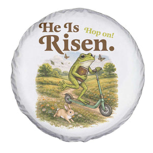 He Is Risen Hop On Spare Tire Cover Christian Easter Frog TS14 Print Your Wear