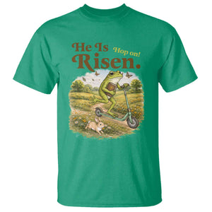 He Is Risen Hop On T Shirt Christian Easter Frog TS14 Irish Green Print Your Wear