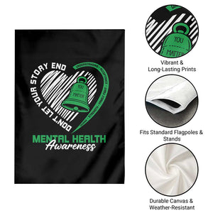 Mental Health Awarenes Garden Flag Green Ribbon Inspirational Psychologist Therapist TS14 Print Your Wear