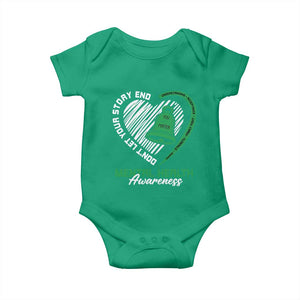Mental Health Awarenes Baby Onesie Green Ribbon Inspirational Psychologist Therapist TS14 Irish Green Print Your Wear