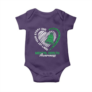Mental Health Awarenes Baby Onesie Green Ribbon Inspirational Psychologist Therapist TS14 Purple Print Your Wear