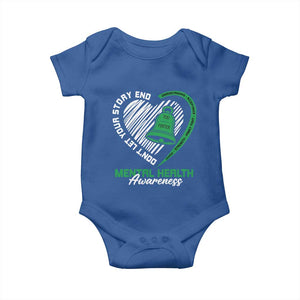 Mental Health Awarenes Baby Onesie Green Ribbon Inspirational Psychologist Therapist TS14 Royal Blue Print Your Wear