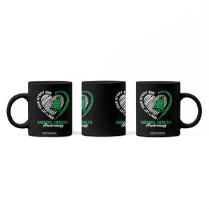 Mental Health Awarenes Coffee Mug Green Ribbon Inspirational Psychologist Therapist TS14 Print Your Wear