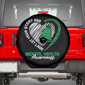 Mental Health Awarenes Spare Tire Cover Green Ribbon Inspirational Psychologist Therapist TS14 Black Print Your Wear