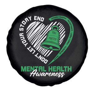 Mental Health Awarenes Spare Tire Cover Green Ribbon Inspirational Psychologist Therapist TS14 Print Your Wear