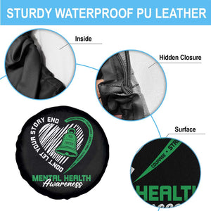 Mental Health Awarenes Spare Tire Cover Green Ribbon Inspirational Psychologist Therapist TS14 Print Your Wear