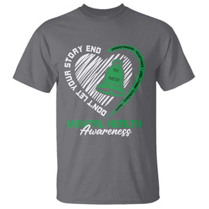 Mental Health Awarenes T Shirt Green Ribbon Inspirational Psychologist Therapist TS14 Charcoal Print Your Wear