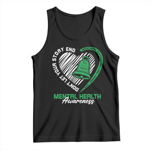 Mental Health Awarenes Tank Top Green Ribbon Inspirational Psychologist Therapist TS14 Black Print Your Wear