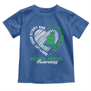 Mental Health Awarenes Toddler T Shirt Green Ribbon Inspirational Psychologist Therapist TS14 Royal Blue Print Your Wear