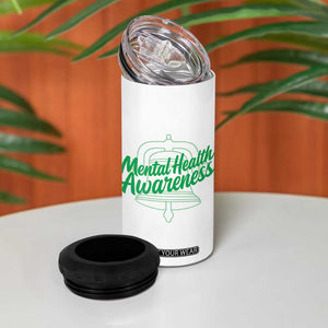 Mental Health Matters Awareness 4 in 1 Can Cooler Tumbler Support Squad Green Ribbon TS14 Print Your Wear