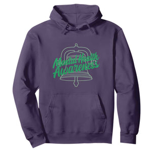 Mental Health Matters Awareness Hoodie Support Squad Green Ribbon TS14 Purple Print Your Wear