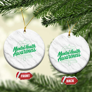 Mental Health Matters Awareness Ceramic Ornament Support Squad Green Ribbon TS14 1pc White Marble Print Your Wear