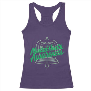 Mental Health Matters Awareness Racerback Tank Top Support Squad Green Ribbon TS14 Purple Print Your Wear
