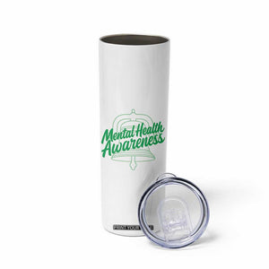 Mental Health Matters Awareness Skinny Tumbler Support Squad Green Ribbon TS14 Print Your Wear