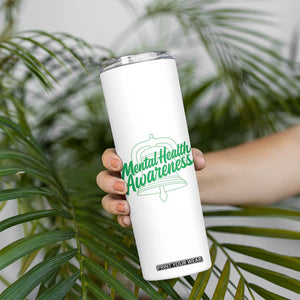 Mental Health Matters Awareness Skinny Tumbler Support Squad Green Ribbon TS14 Print Your Wear