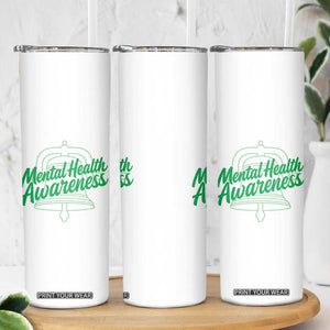 Mental Health Matters Awareness Skinny Tumbler Support Squad Green Ribbon TS14 Print Your Wear