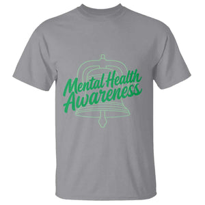 Mental Health Matters Awareness T Shirt Support Squad Green Ribbon TS14 Sport Gray Print Your Wear