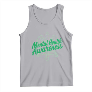 Mental Health Matters Awareness Tank Top Support Squad Green Ribbon TS14 Athletic Heather Print Your Wear