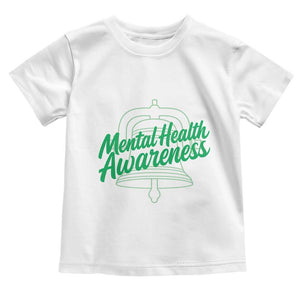 Mental Health Matters Awareness Toddler T Shirt Support Squad Green Ribbon TS14 White Print Your Wear