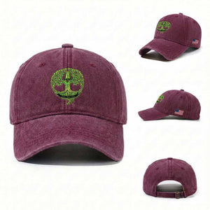 Mental Health Awarenes Washed Cotton Baseball Cap Tomorrow Needs You You Matter TS14 Washed Cap Universal Fit Burgundy Print Your Wear